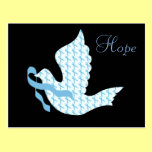 Dove of Hope Light Blue Ribbon - Prostate Cancer Postcard