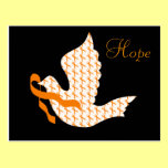 Dove of Hope Orange Ribbon - Leukemia Post Card