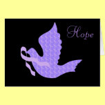 Dove of Hope Periwinkle Ribbon - Stomach Cancer Card