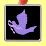 Dove of Hope Periwinkle Ribbon - Stomach Cancer Christmas Ornaments