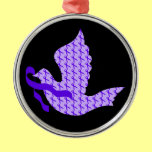 Dove of Hope Purple Ribbon - Alzheimer's Disease ornaments