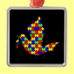 Dove of Hope - Puzzle Pieces Ornament