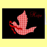 Dove of Hope Red Ribbon - AIDS & HIV Greeting Card