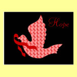 Dove of Hope Red Ribbon - AIDS & HIV Post Card