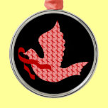 Dove of Hope Red Ribbon - Heart & Stroke Christmas Ornament