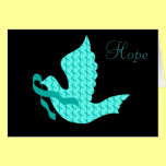 Dove of Hope Teal Ribbon - Cervical Cancer Greeting Card