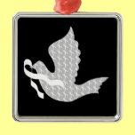 Dove of Hope White Ribbon - Lung Cancer Ornaments