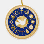 Dove of Peace and Faith Mandala Two-sided Ornament