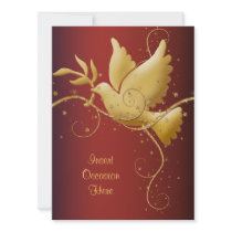 Dove of peace Christmas Personalized Announcements