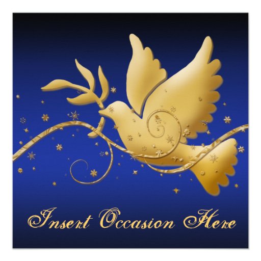 Dove of peace custom invite