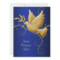Dove of peace personalized announcement