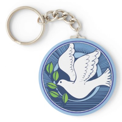 Dove of Peace keychains