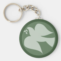 Dove of Peace Sign Keychain