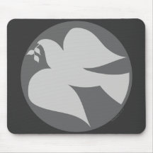 Dove of Peace Sign Mouse Pad