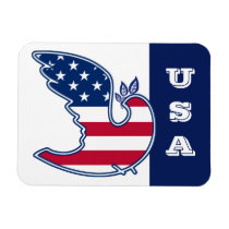 Dove of Peace . USA  Patriotic Gift Magnet magnets