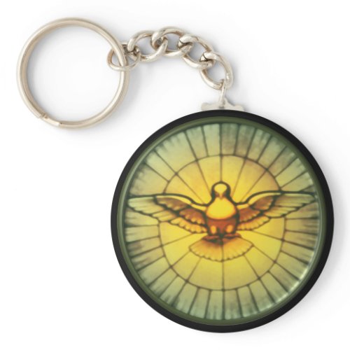 Dove of the Holy Spirit keychain