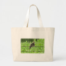 Dove on a Wire Canvas Bags