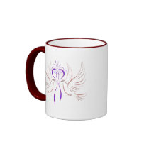 Dove Pink Ribbon Mug