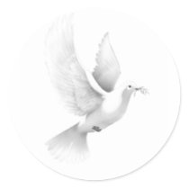 dove round stickers