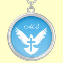 Dove with cross necklaces