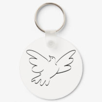 Dove with Outstretched Wings keychains by White_Wedding Dove with Outstretched Wings keychains