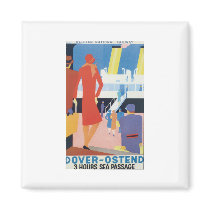 Dover Ostend Belgian National Railway Refrigerator Magnets