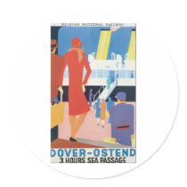 Dover Ostend Belgian National Railway Stickers