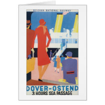 Dover Ostend  Belgian Railway Greeting Card