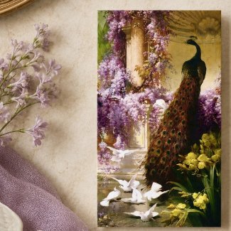 Doves and Peacocks in a Garden profilecard