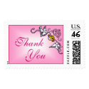 Doves and Rings Ornamental (1) Thank You postage by bridalbydesign Doves and Rings Ornamental (1) Thank You postage
