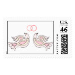 Doves And Wedding Rings Postage
