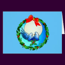 DOVES & HOLLY WREATH by SHARON SHARPE cards