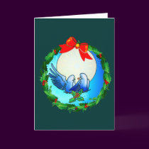 DOVES & HOLLY WREATH by SHARON SHARPE cards
