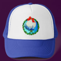 DOVES & HOLLY WREATH by SHARON SHARPE hats
