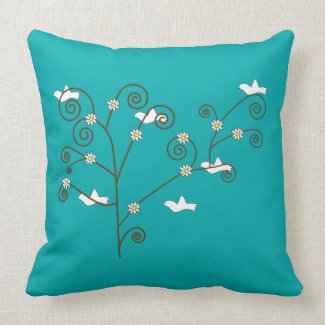 Doves in a Tree American MoJo Pillow