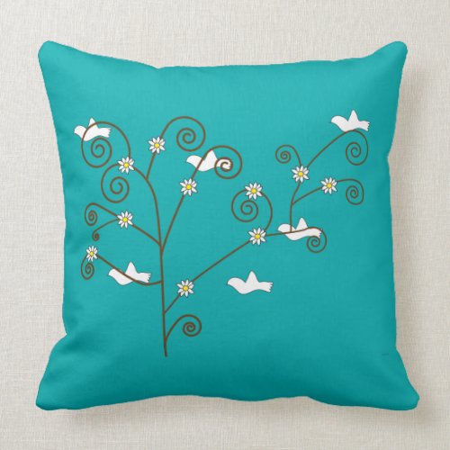Doves in a Tree American MoJo Pillow mojo_throwpillow