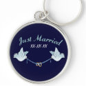 Doves Just Married keychain