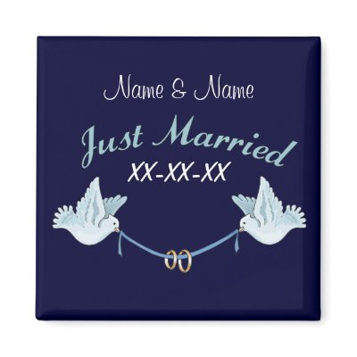 Doves Just Married Magnets