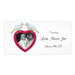 Doves on Heart Photocard