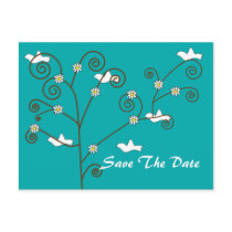 Doves Save The Date Postcard