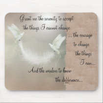 Doves Serenity Prayer Mousepad ~ beige mousepads