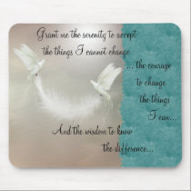 Doves Serenity Prayer Mousepad ~ gold mousepads