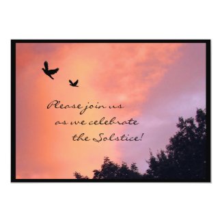 Doves Summer Solstice Party 5" X 7" Invitation Card