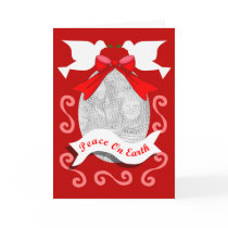 Doves & Swirls Customisable Christmas Card