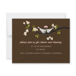 Doves wedding reception cards invite
