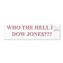 DOW JONES BUMPER STICKERS