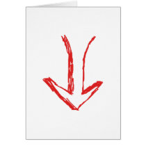 Down arrow. cards