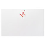 Down arrow. personalized stationery