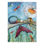 Down by the Pond Mermaid Art Card