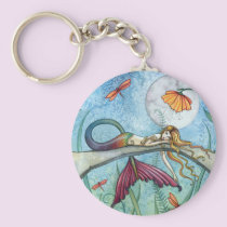 Down by the Pond Mermaid Art keychains